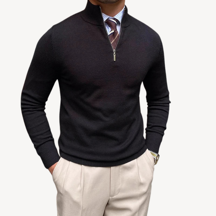 Men's Quarter Zip Sweater | Loravelle