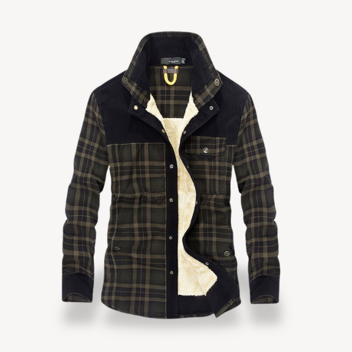 Men’s Plaid Fleece Lined Jacket | Loravelle