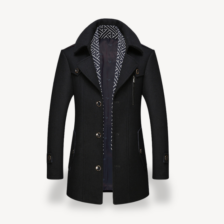 Men's Peacoat with Fleece Lining | Loravelle