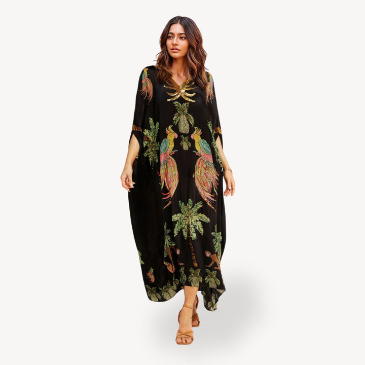 Women's Silk Kaftan Dress | Loravelle