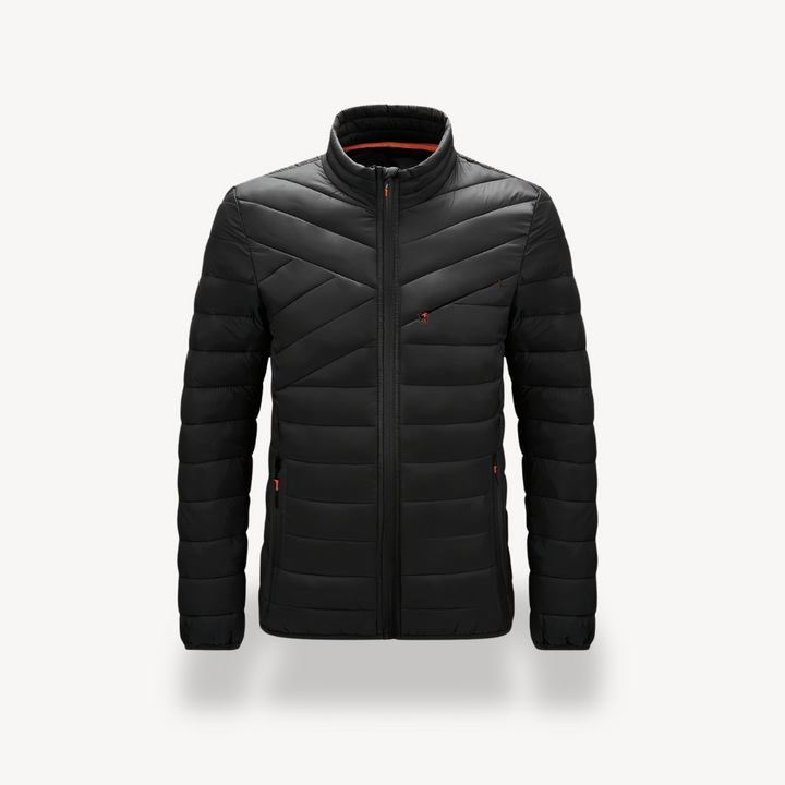 Men's Puffer Jacket with Stand Collar | Loravelle