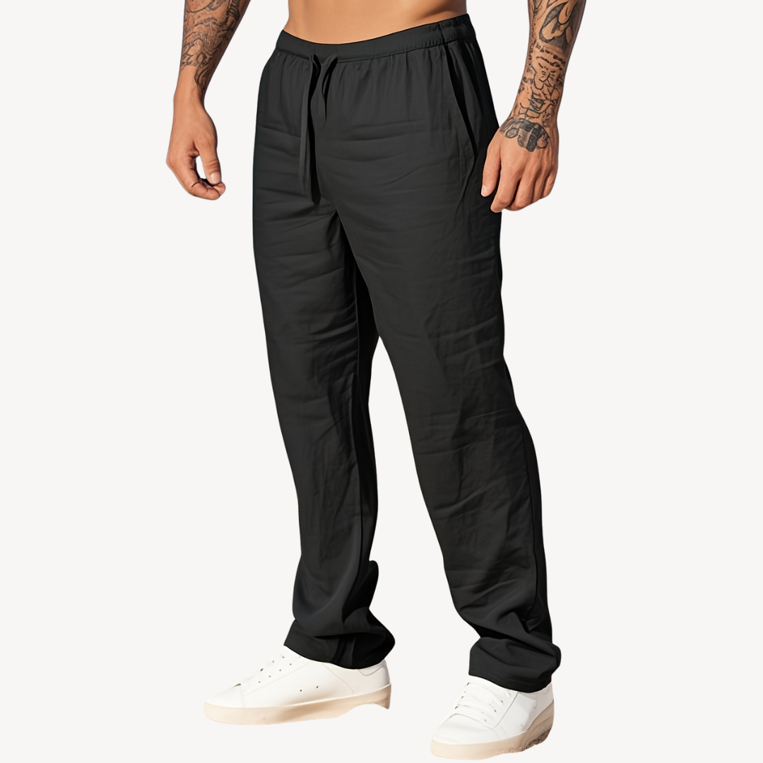 Men’s Linen Drawstring Pants – Casual Comfortable Trousers | Loravelle