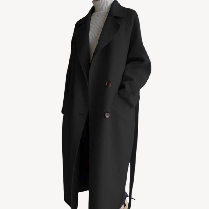Women's Wool Blend Double-Breasted Coat | Loravelle