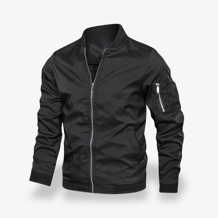 Men’s Zipper Closure Bomber Jacket | Loravelle