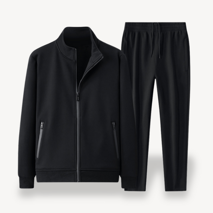 Men's Cotton Tracksuit Set with Zipper and Pockets | Loravelle