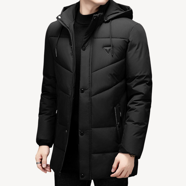 Men's Puffer Jacket with Waterproof and Hooded Winter Coat | Loravelle