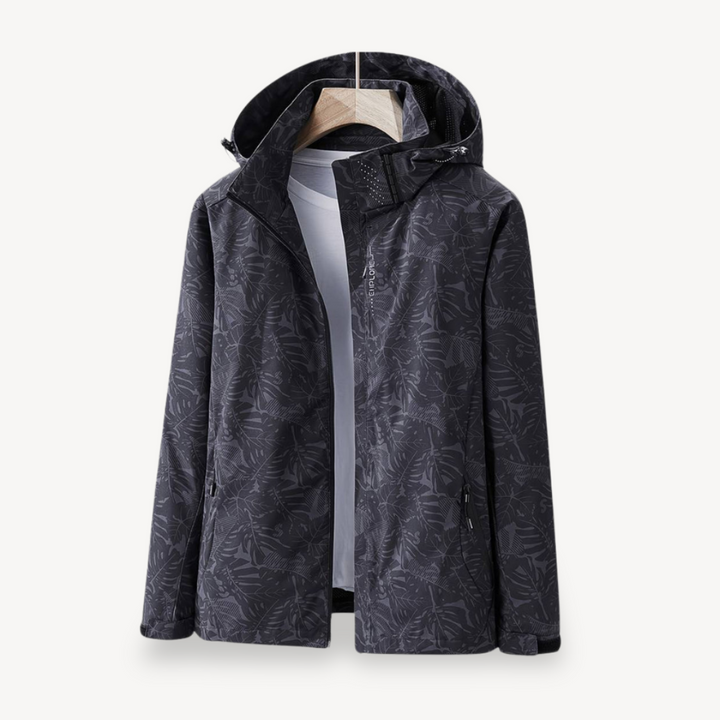 Leaf Print Waterproof Jacket for Women | Loravelle