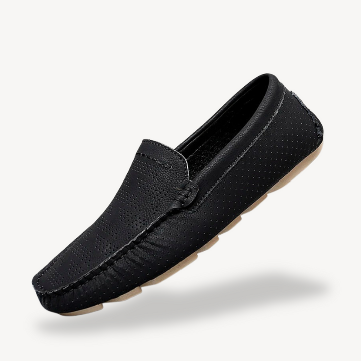 Men's Perforated Loafers – Slip-On Shoes | Loravelle