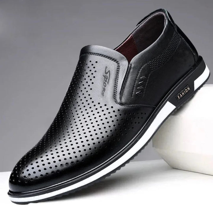 Men’s Leather Slip-On Loafers – Formal & Casual Comfort Shoes in Multiple Colors | Loravelle