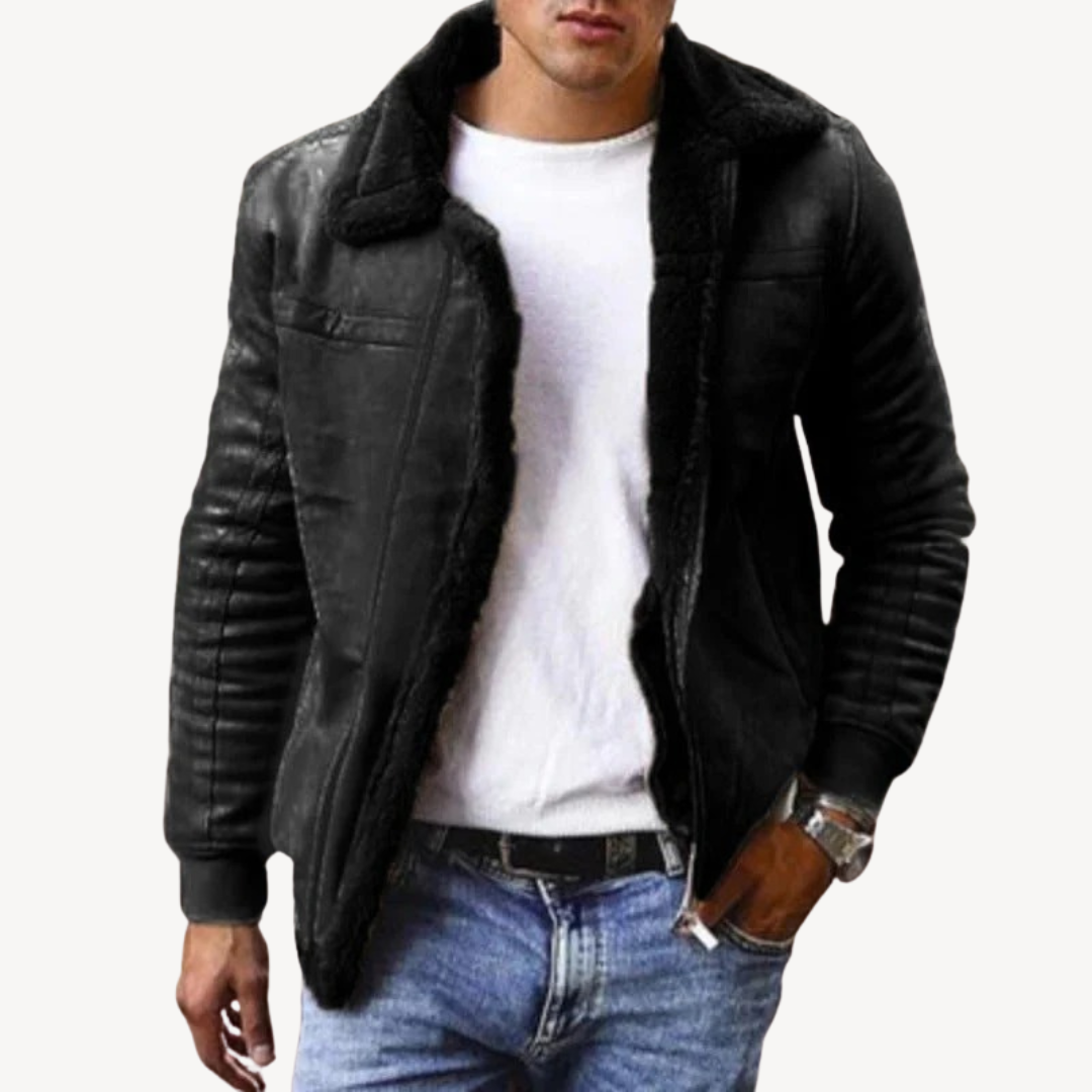 Men’s Faux Shearling Jacket | Loravelle
