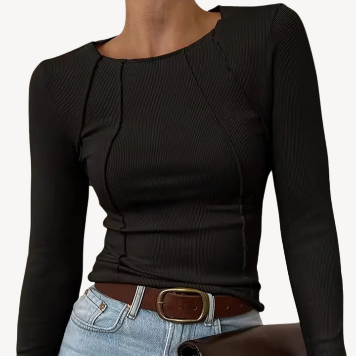 Women’s Ribbed Long-Sleeve Top | Loravelle