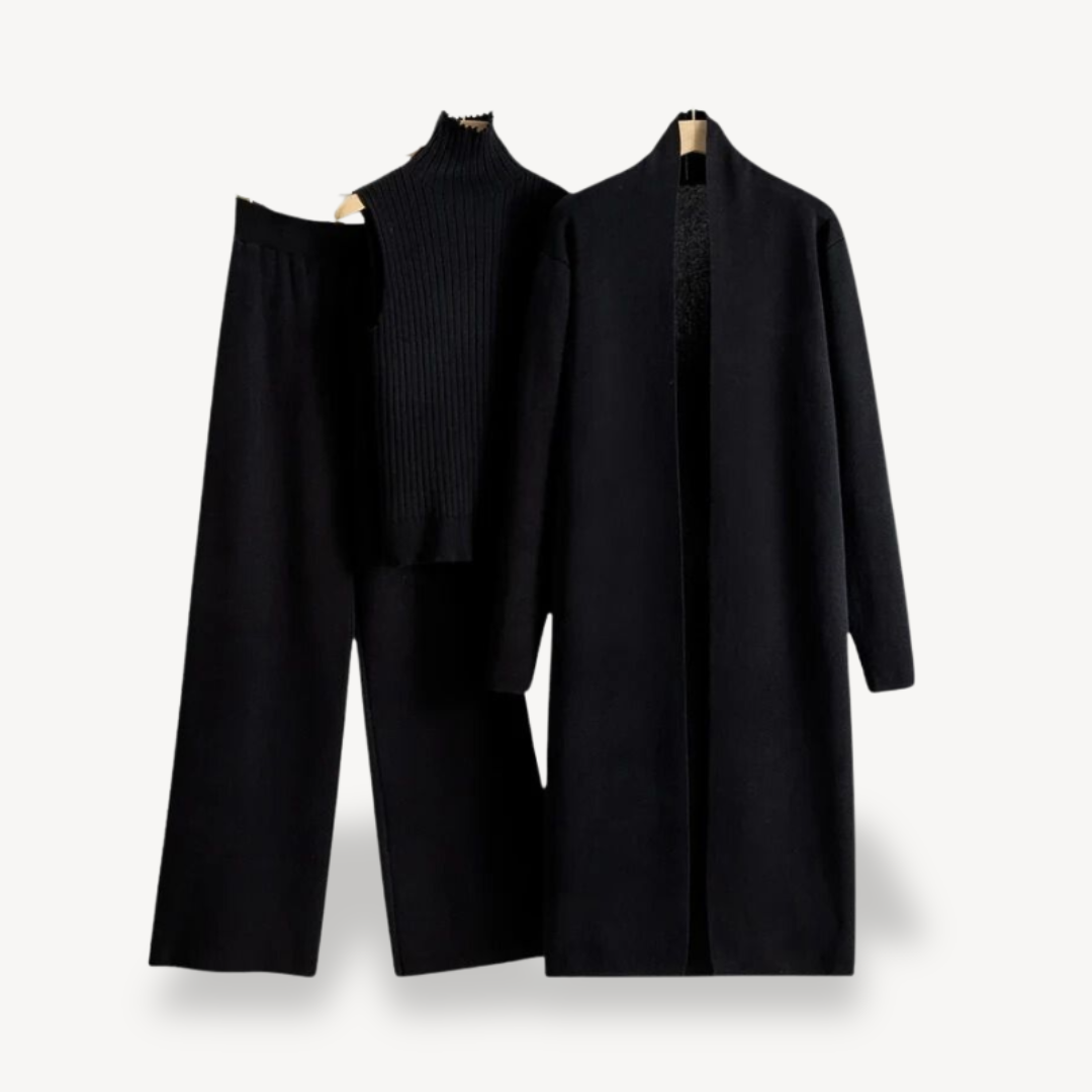 Women’s Ribbed Knit 3-Piece Set | Loravelle