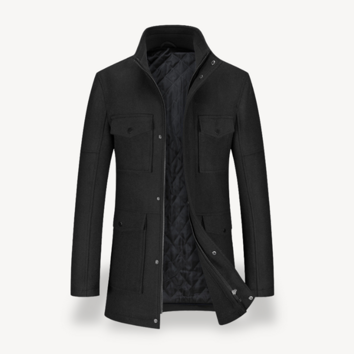 Men’s Wool Blend Jacket with Quilted Lining | Loravelle