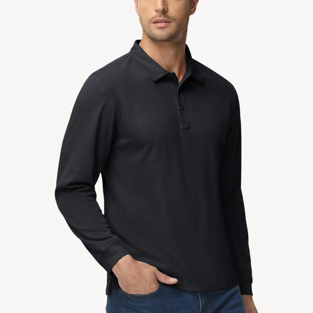Men's Long Sleeve Polo Shirt | Loravelle