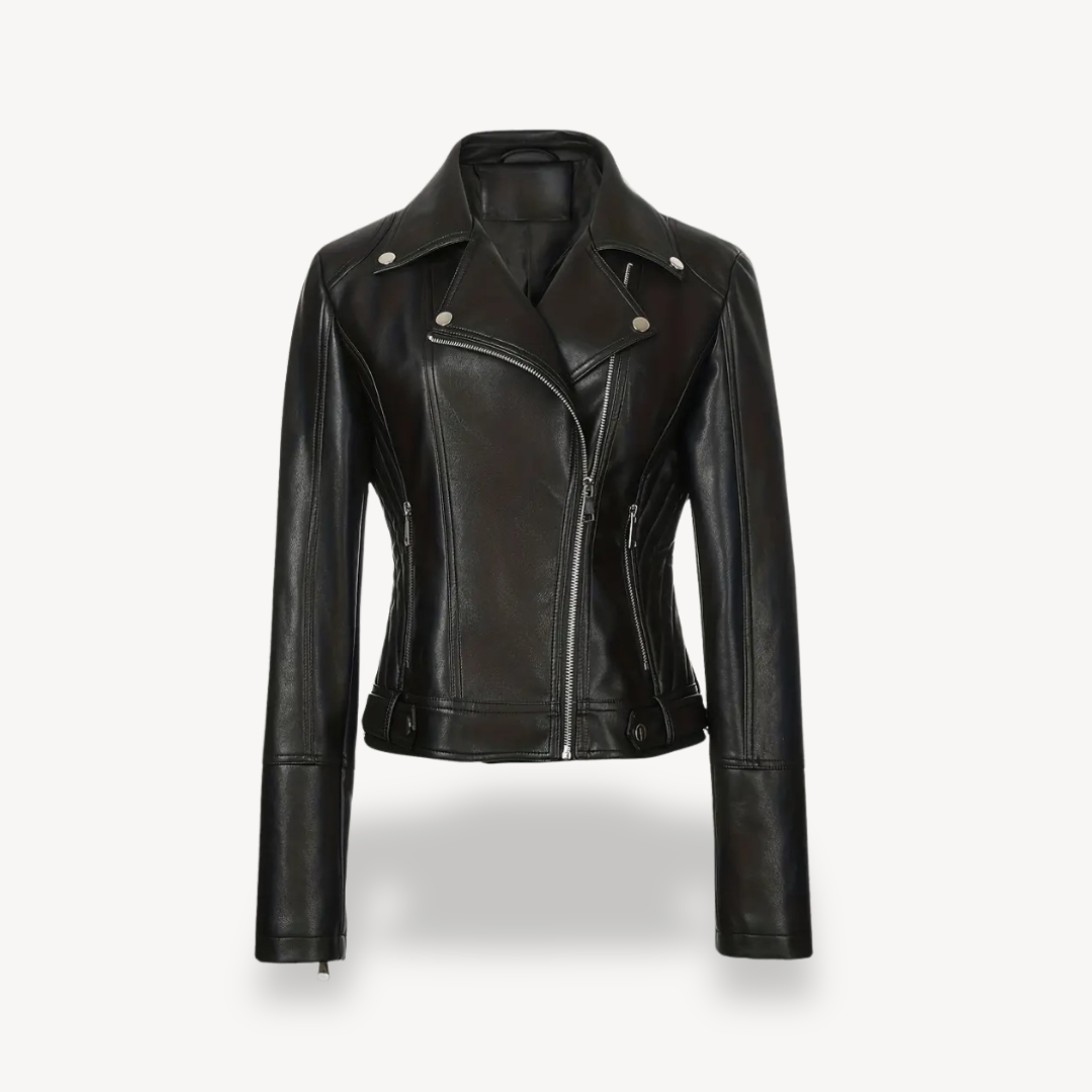 Faux Leather Biker Jacket for Women | Loravelle