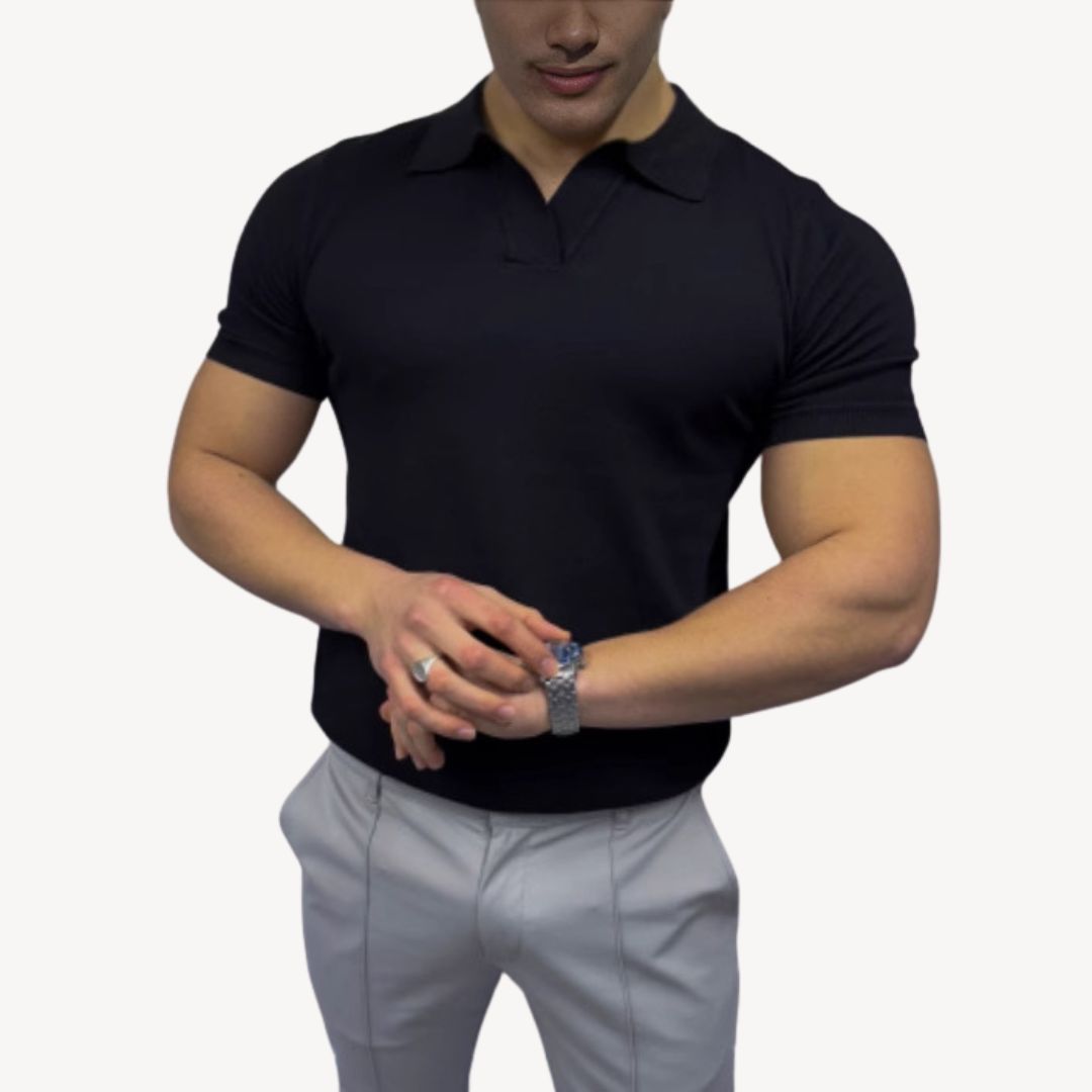 Men's Knit Polo Shirt Casual | Loravelle