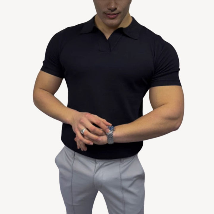 Men's Knit Polo Shirt Casual | Loravelle