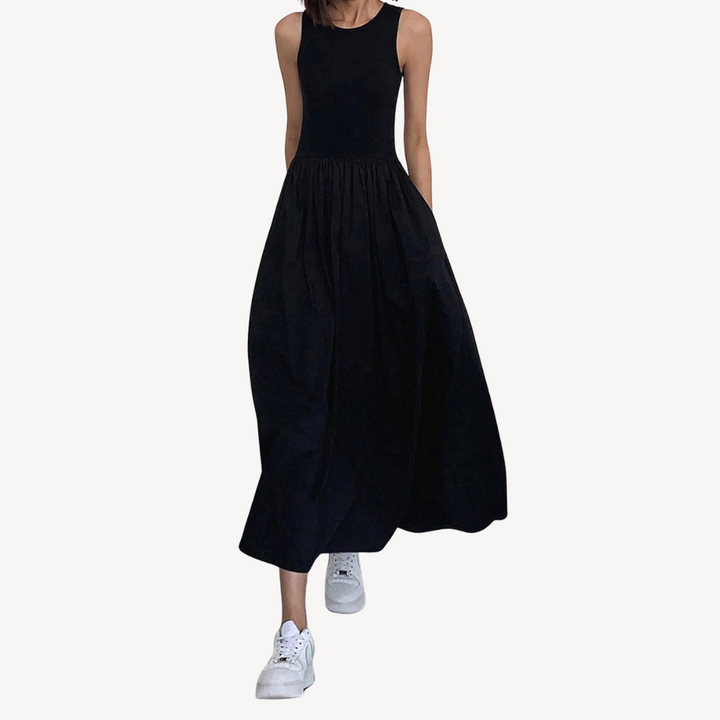 Women’s Solid Sleeveless A-line Maxi Dress | Loravelle
