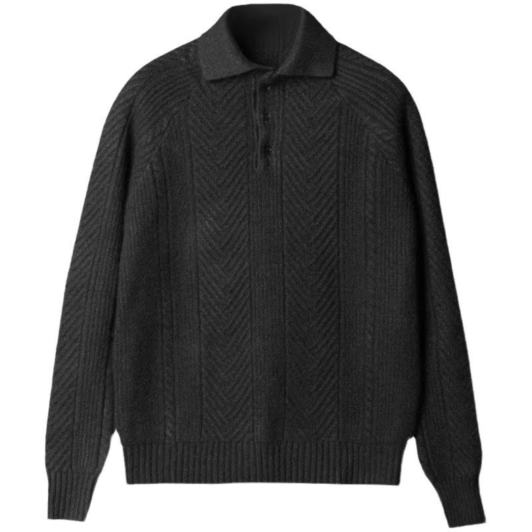 Knit Quarter-Zip Polo Sweater Men | Loravelle