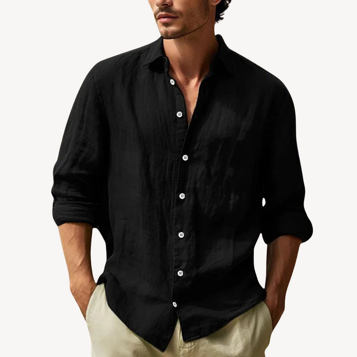 Men's Linen Button-Down Shirt | Loravelle
