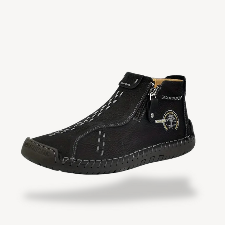 Men's Orthopedic Leather Zipper Boots | Loravelle