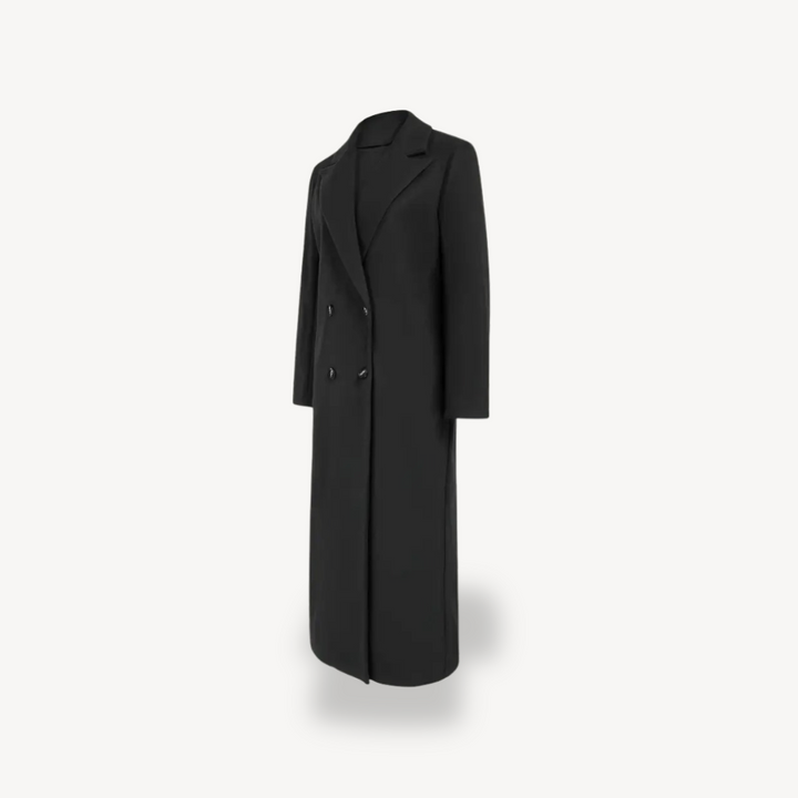 Women's Double-Breasted Long Coat | Loravelle
