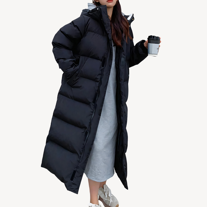 Long Hooded Puffer Coat Women Winter Jacket | Loravelle