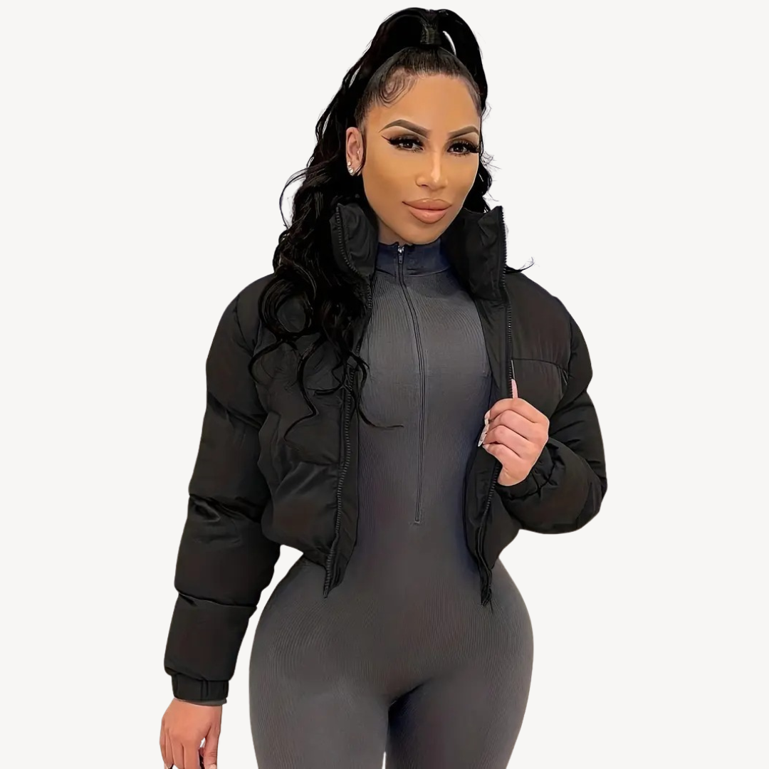 Women’s Cropped Puffer Zip Jacket | Loravelle