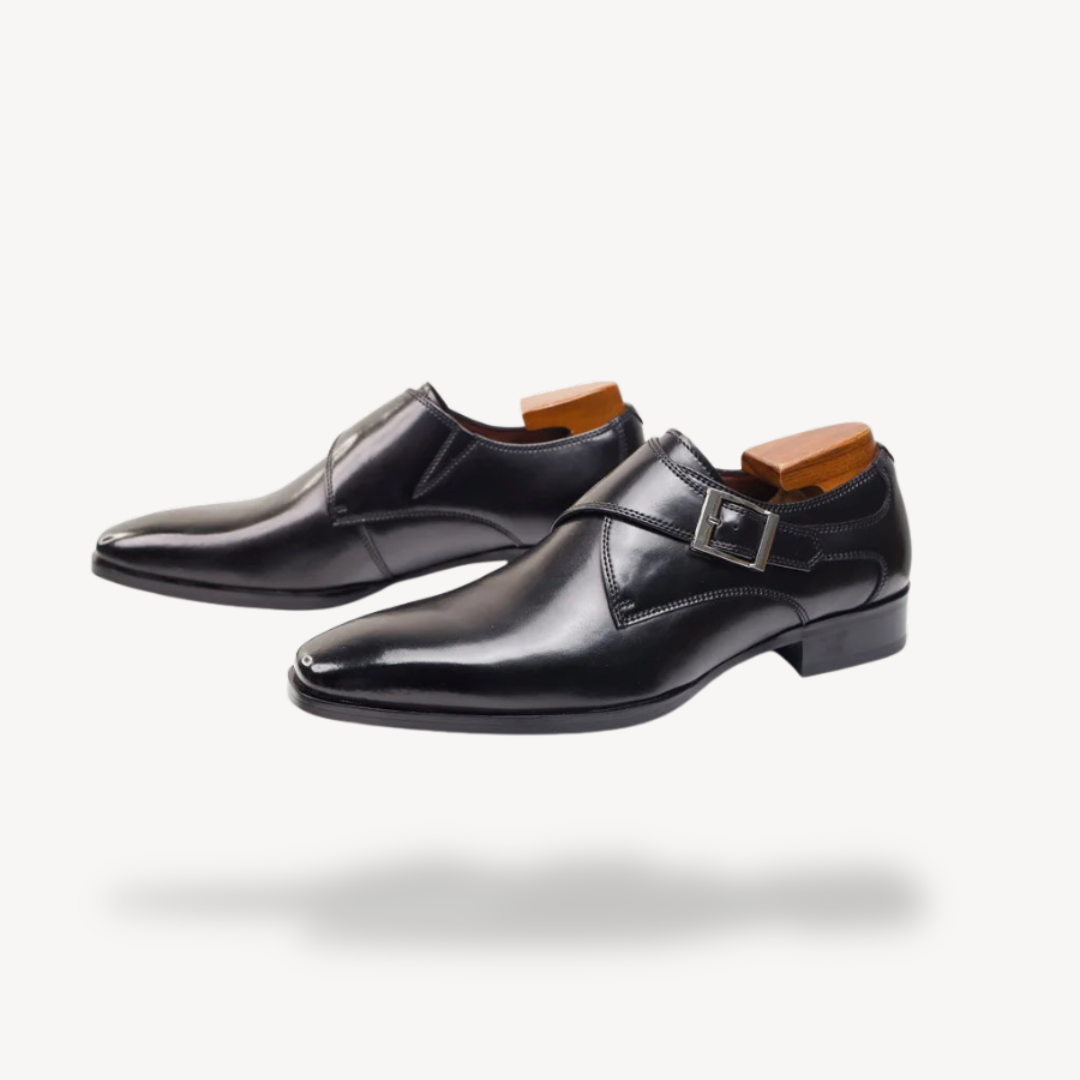 Orthopedic Leather Dress Shoes with Buckle | Loravelle