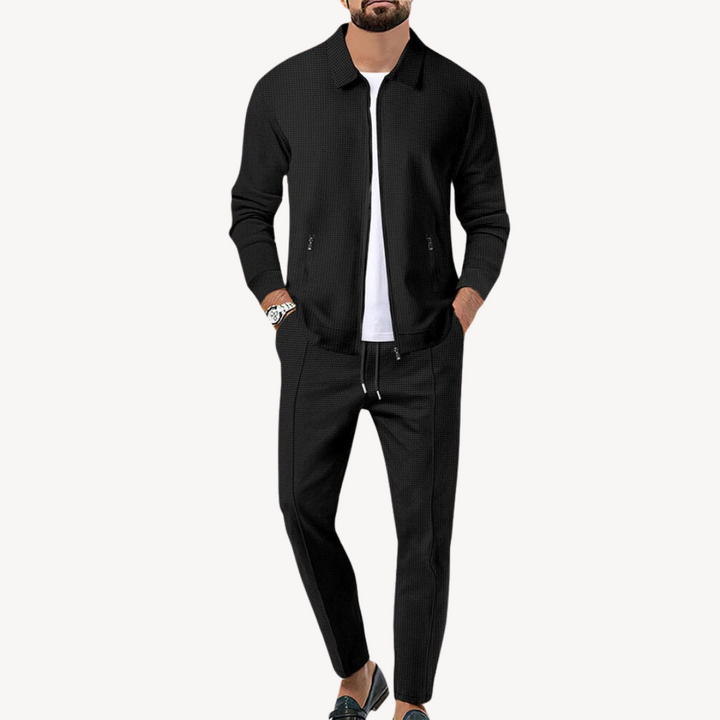 Men's Casual Zip-Up Jacket & Pants Set | Loravelle