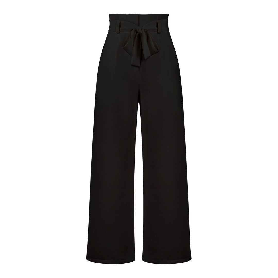 Tie Waist High-Waisted Trousers for women | Loravelle