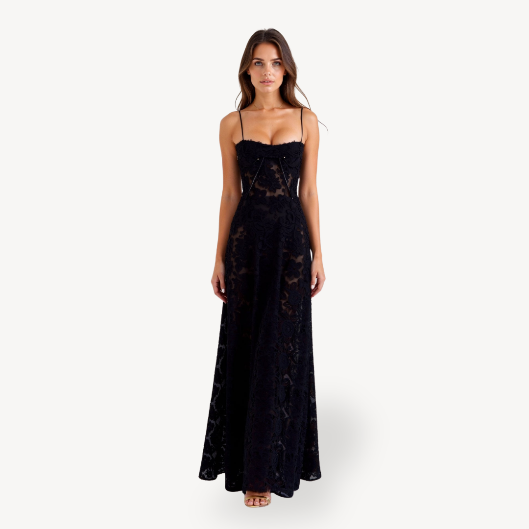 Women's Floral Lace Maxi Dress | Loravelle