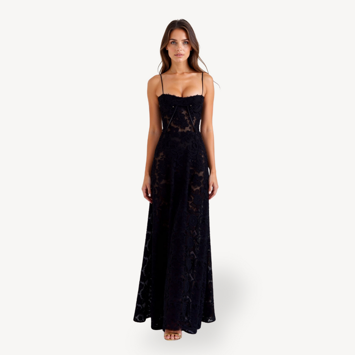Women's Floral Lace Maxi Dress | Loravelle