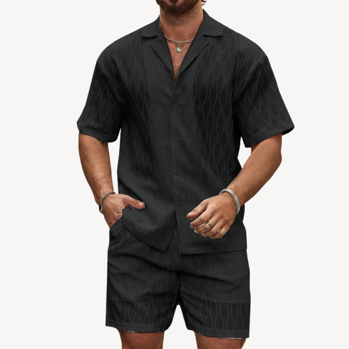 Loravelle | Men's Patterned Knit Summer Set