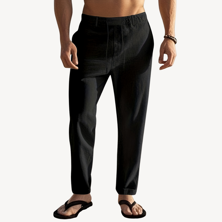 Men’s Linen Drawstring Pants – Casual Comfortable Trousers | Loravelle