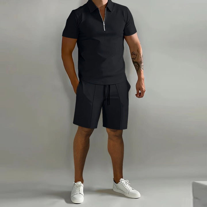Knit Polo Shirt & Shorts Set Men | Loravelle