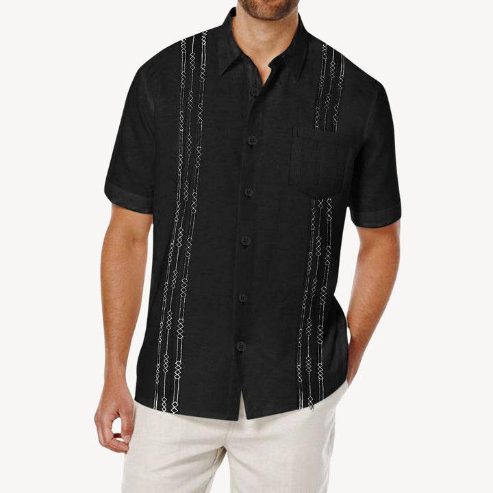 Men's Linen Guayabera Shirt | Loravelle