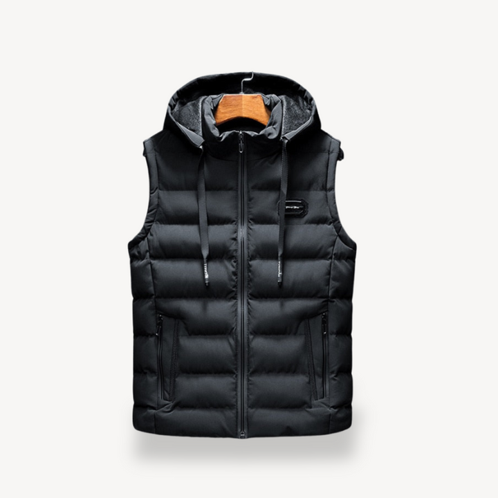 Puffer Vest with Hood for Men | Loravelle