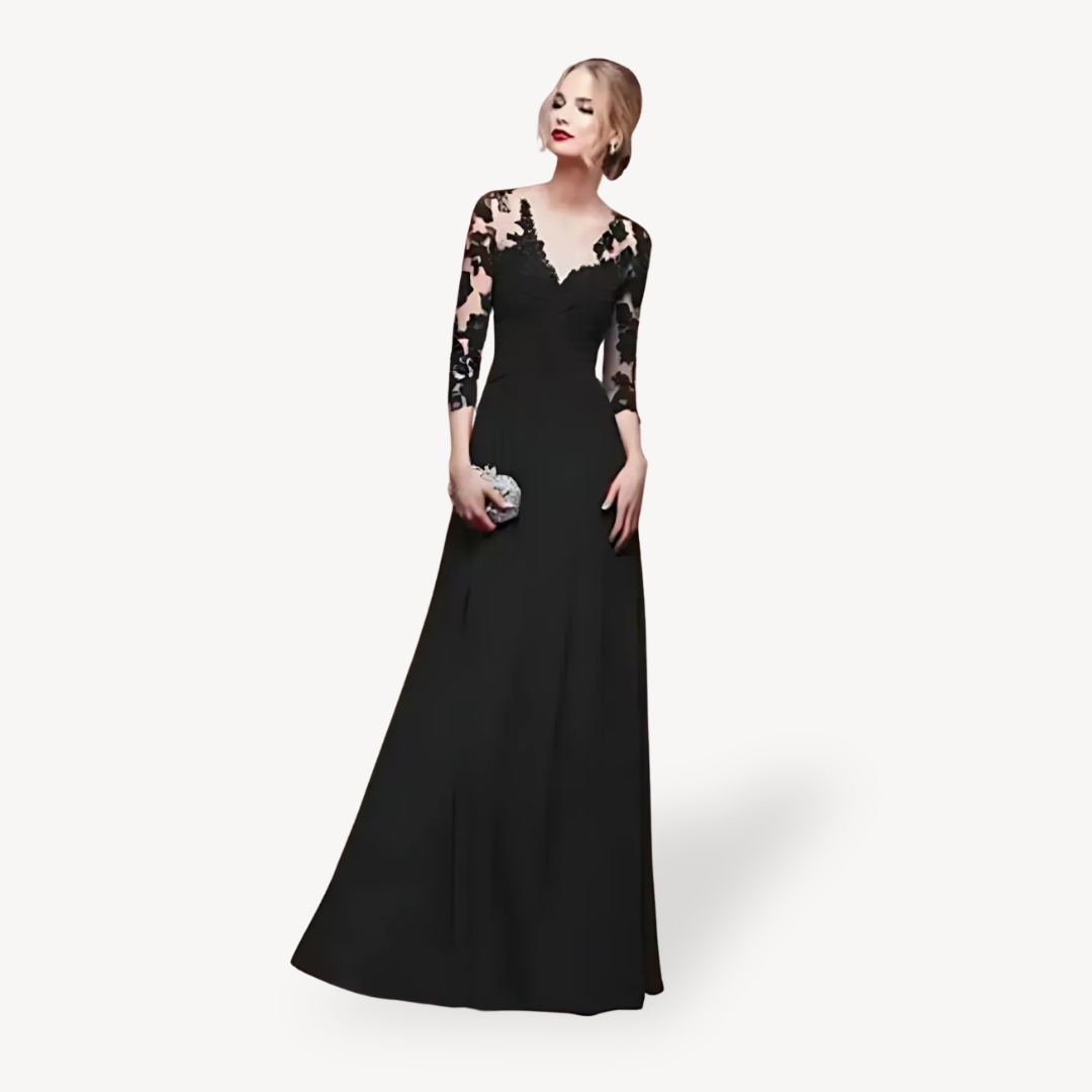 Women's Lace Long Sleeve Maxi Dress | Loravelle
