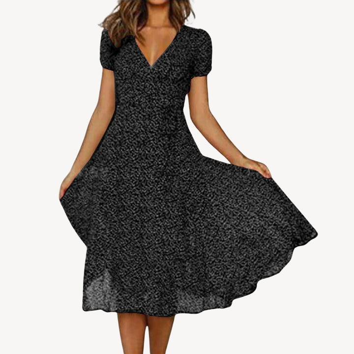 Women's Floral V-Neck Mini Dress | Loravelle