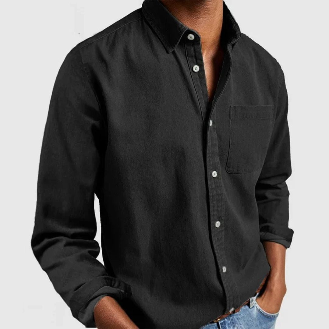 Cotton Long Sleeve Shirt Men | Loravelle