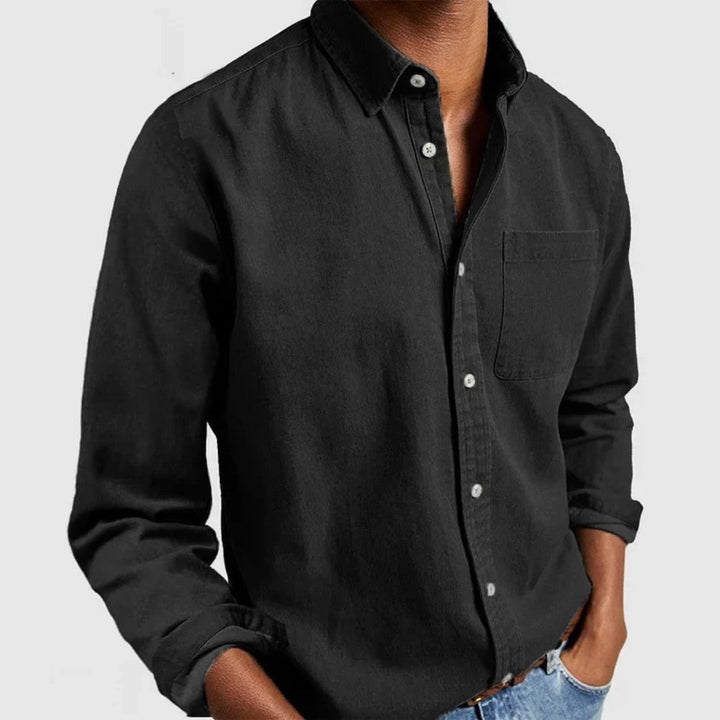 Cotton Long Sleeve Shirt Men | Loravelle
