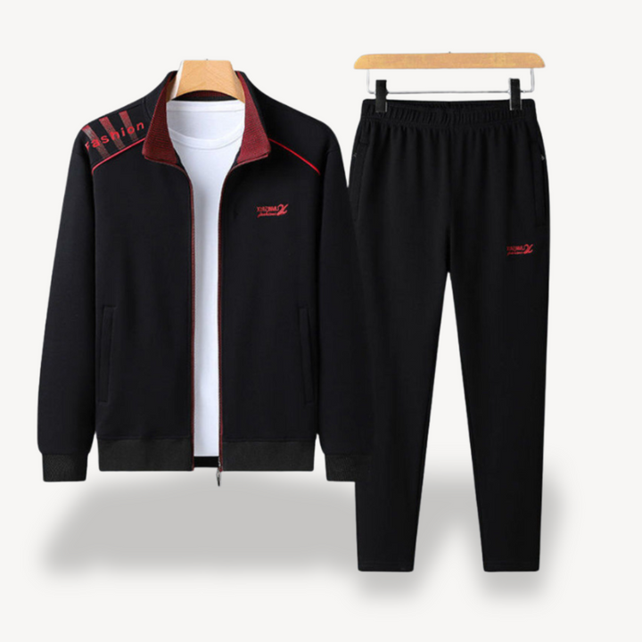 Men's Cotton Zipper Tracksuit Set | Loravelle