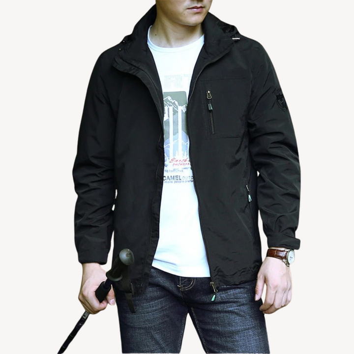 Men’s Zipper Closure Hooded Jacket | Loravelle