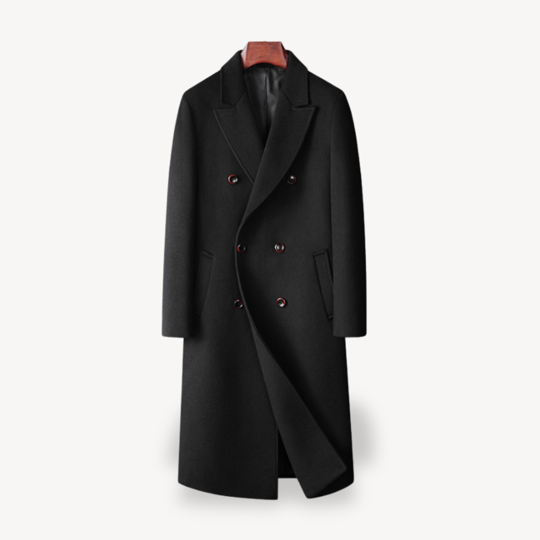 Men’s Wool Double-Breasted Coat | Loravelle