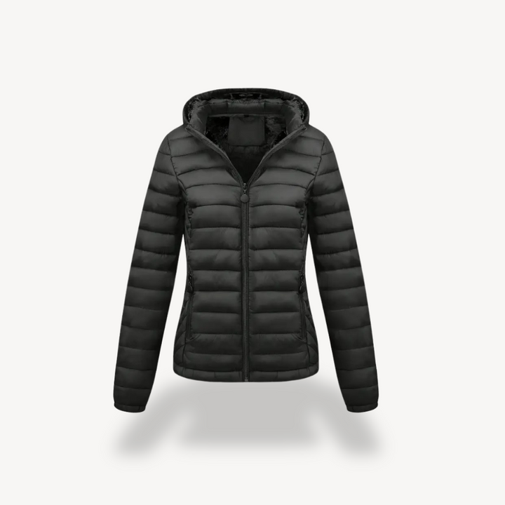 Women’s Quilted Puffer Jacket with Hood | Loravelle