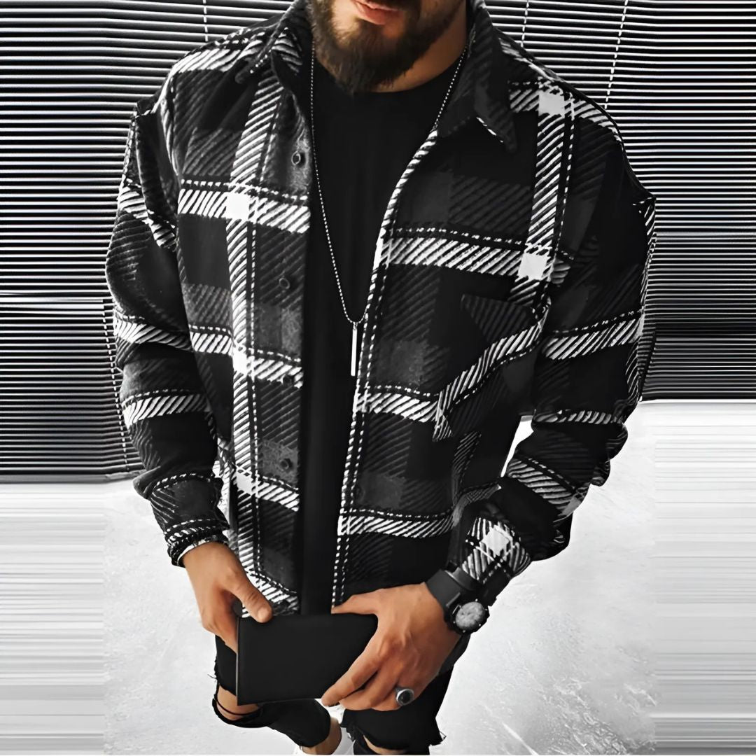 Cotton Plaid Flannel Shirt Men | Loravelle