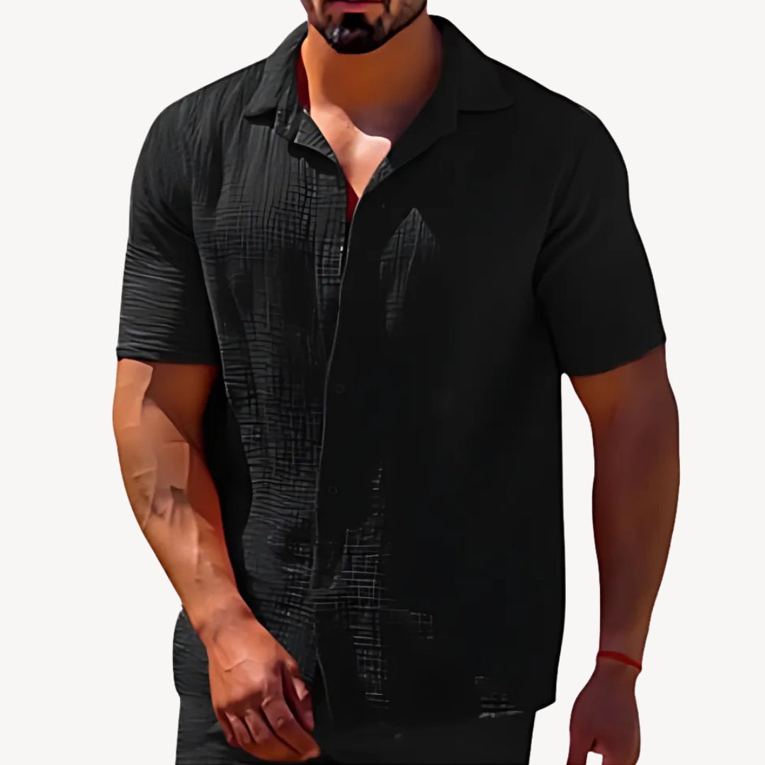 Linen Short Sleeve Shirt Men | Loravelle