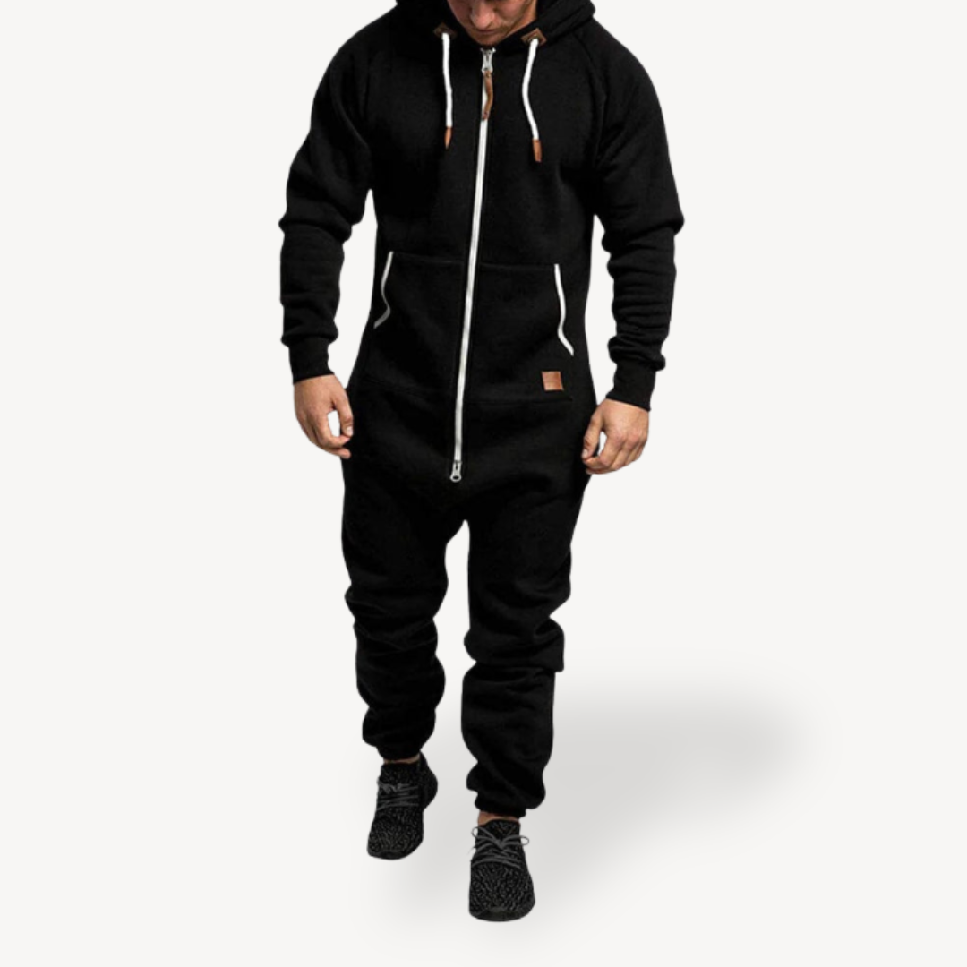 Men’s Zip-Up Hoodie Jumpsuit | Loravelle