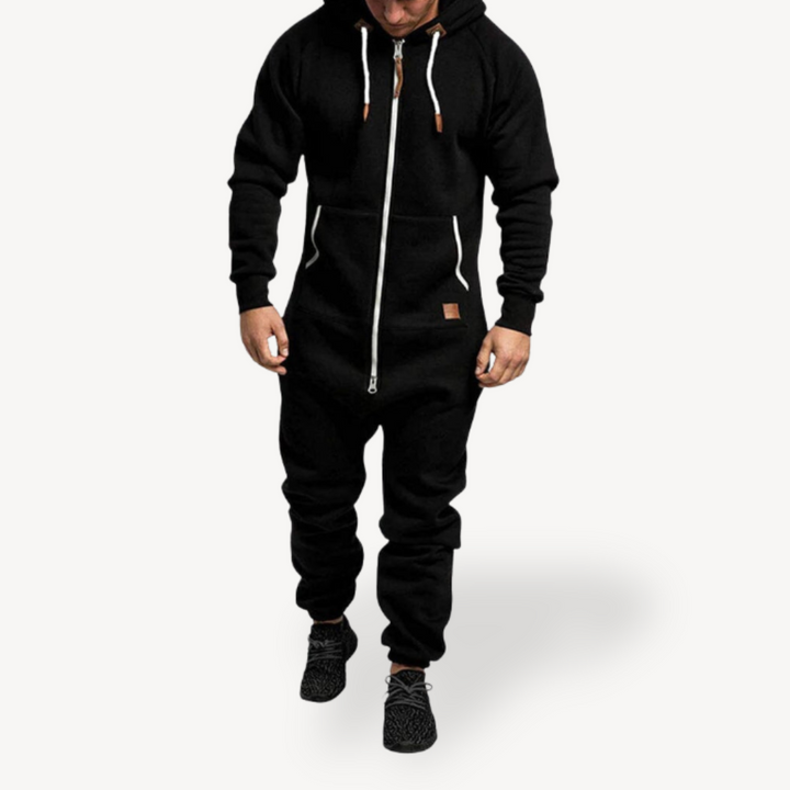 Men’s Zip-Up Hoodie Jumpsuit | Loravelle